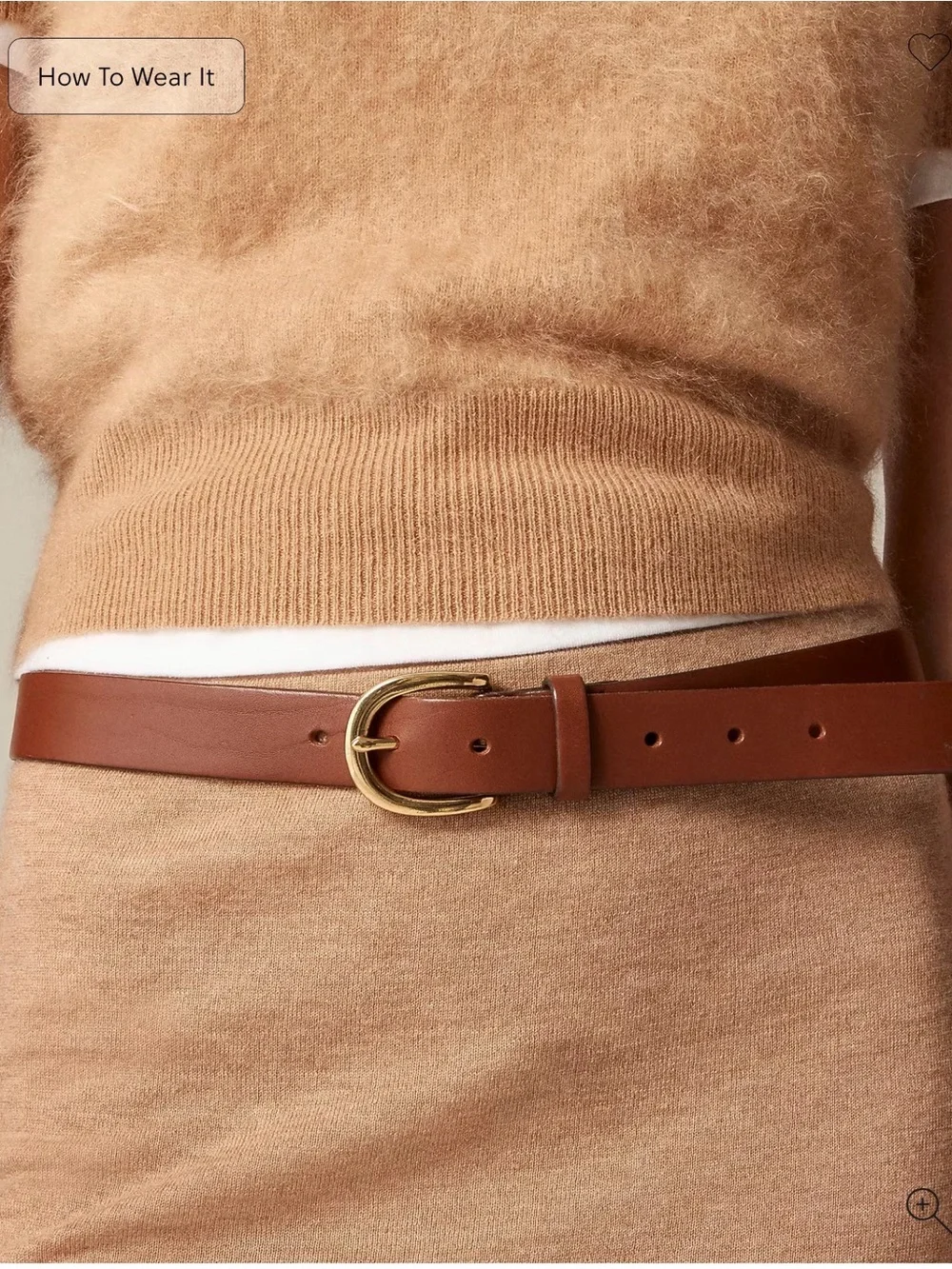 NWT J. Crew Classic Belt in Italian Leather in Nutmeg Size M - Picture 2 of 6
